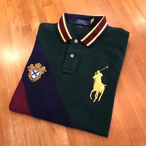 POLO RALPH LAUREN Gold Trim Big Pony Polo